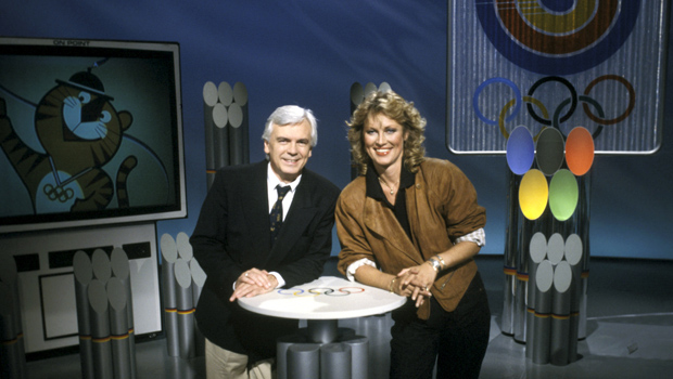 Dieter Kürten und Doris Papperitz bei der Olympia-Berichterstattung 1988