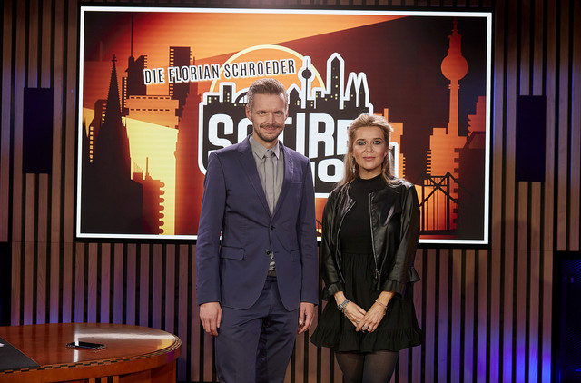 Florian Schroeder und Laura Karasek in der "Satire Show"