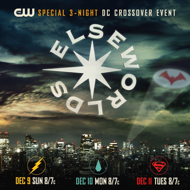Das Poster zum Arrowverse-Crossover 2018, Elseworlds
