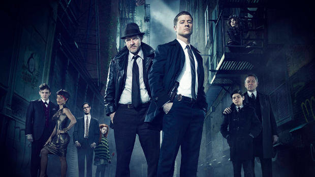 Einige der Bewohner von Gotham: (zukünftige) Gangster, die Cops Bullock und Gordon, der junge Bruce Wayne und Butler Alfred