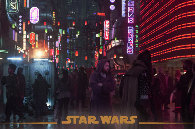 Blade-Runner-Atmosphäre: Auf der Suche nach Leia landet Kenobi auf einem düsteren Großstadtplaneten.