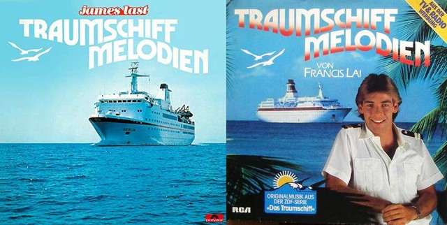 Verkaufsschlager der 80er Jahre: Die "Traumschiff"-Alben von James Last (l.) und Francis Lai (r.) - heute ein Anspieltipp bei Spotify