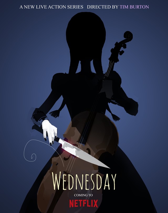 Teaser-Poster zur neuen Tim-Burton-Serie "Wednesday"