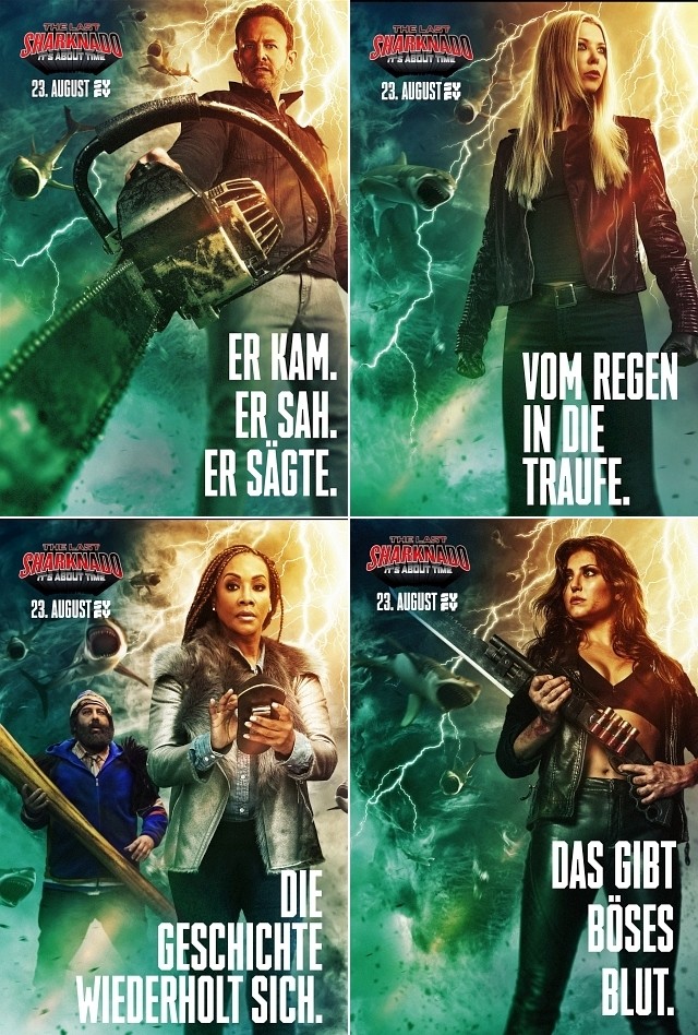 Die vier Charakter-Poster zu "Sharknado"