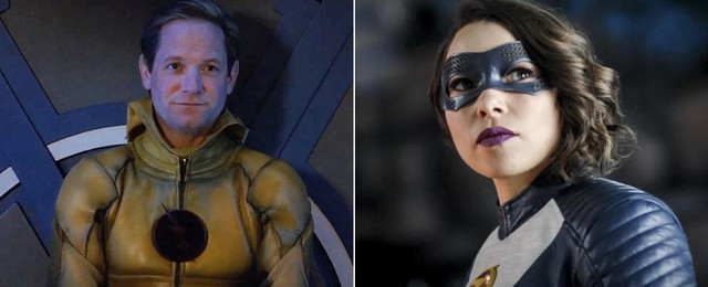Matt Letscher als Reverse-Flash (l.) und Jessica Parker Kennedy als Nora West-Allen (r.)