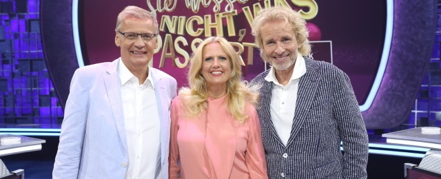Die neue XXL-Spielshow "Denn sie wissen nicht, was passiert" mit den Entertainment-Titanen Günther Jauch, Thomas Gottschalk und Barbara Schöneberger steigerte sich im Sommer 2018 bei RTL inhaltlich und quotentechnisch mit jeder Ausgabe.