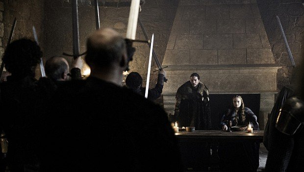 Jon Snow und Sansa beim Kriegsrat